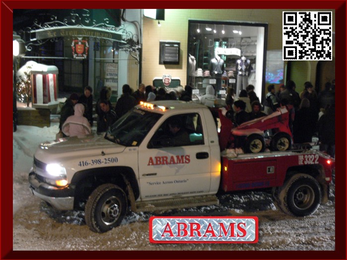 Abrams Tow Truck in Yorkville, in Toronto